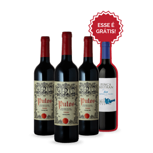 Kit 3 Putos Tinto + 1 Vinho Finca Beltran Duo Tempranillo e Malbec Grátis