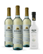 Kit-3-Vinhos-Monsaraz-Millenium-Branco---Azeite-Deleyda-Premium