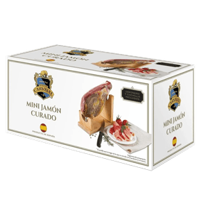 Mini Jamón Serrano Curado Selección Carvajal 1 kg + Jamonera e Faca