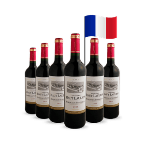Kit 6 Vinhos Château Haut Laulion Bordeaux Supérieur AOP Tinto