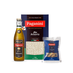 Kit para Risoto com Arroz Arbóreo, Azeite Grezzo e Funghi Porcini Paganini