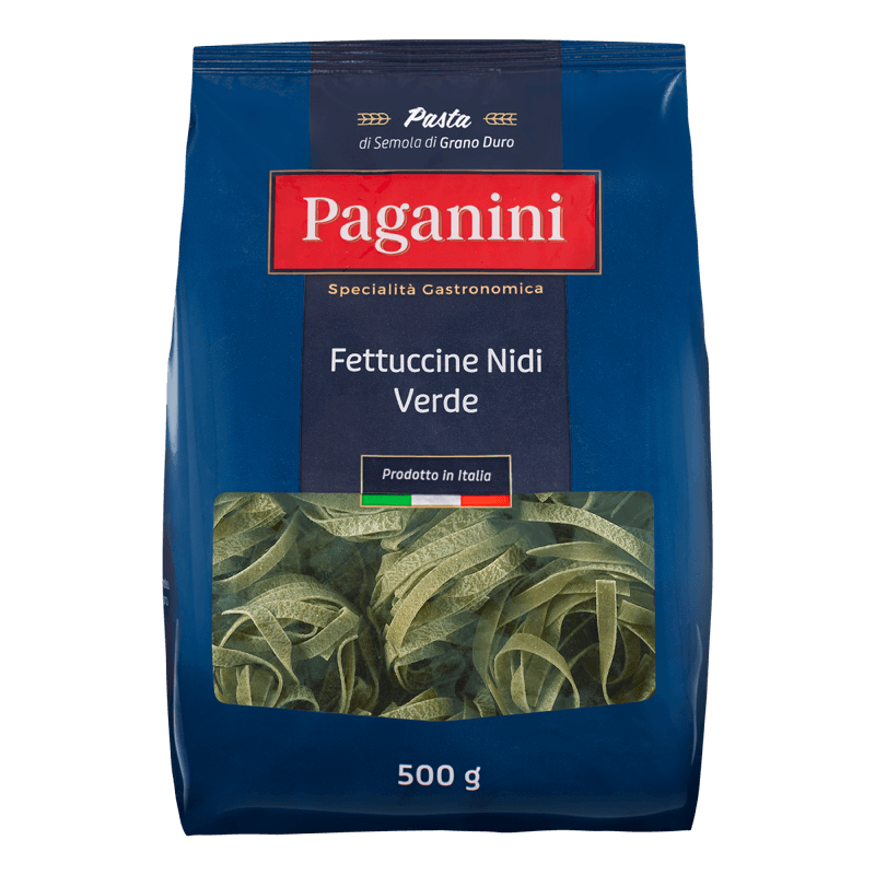 Massa Fettuccine Nidi Verde Paganini 500 g