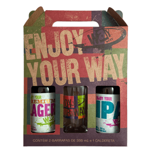 Kit Cervejas Way Beer IPA e Premium Lager + Copo