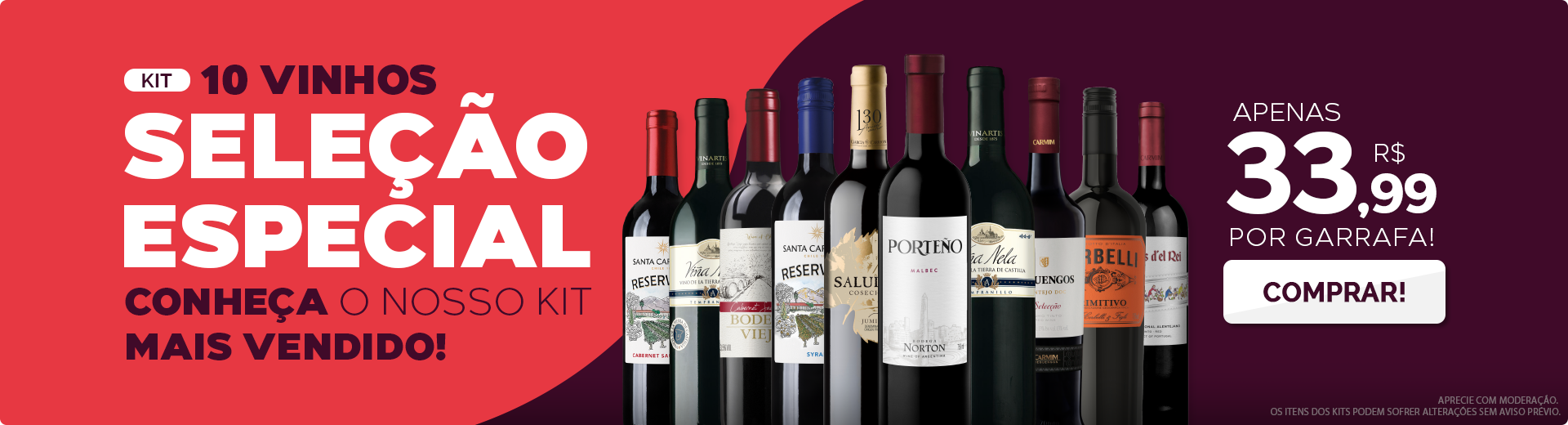 Kit 10 Vinhos Seleção Especial